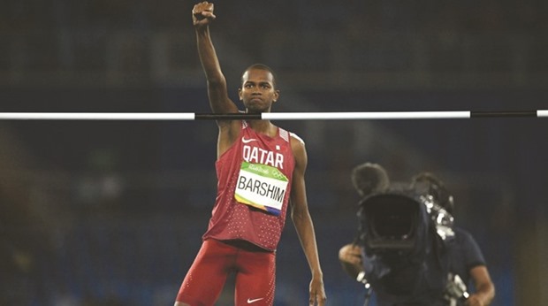 File picture of ace Qatari high-jumper Mutaz Barshim