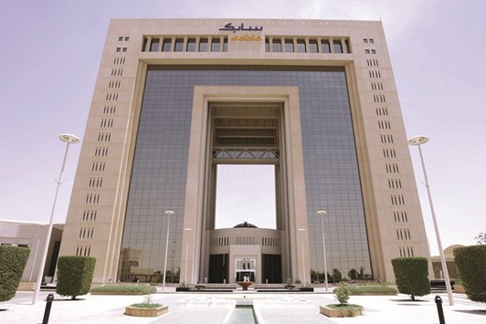 A general view of the headquarters of Sabic in Riyadh. Shares in Sabic rose 0.6% yesterday.
