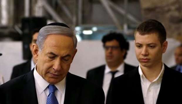 Benjamin Netanyahu with his son Yair Netanyahu