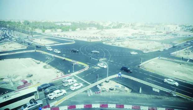 A view of the Olympic intersection which was formally opened for traffic.