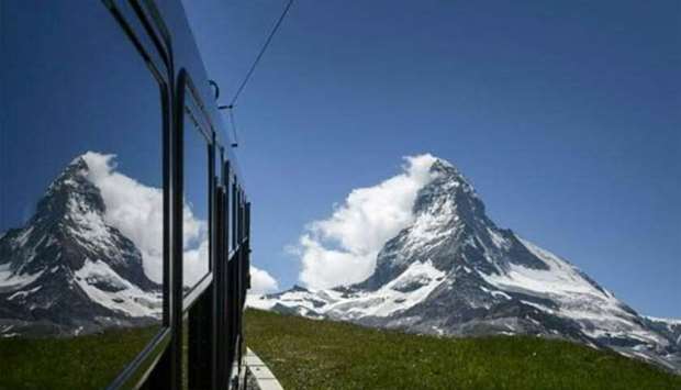 The incident happened at a station in the Swiss Alps. AFP file picture