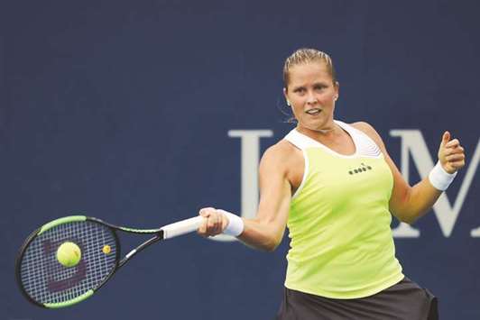 Shelby Rogers in action against Daria Gavrilova.