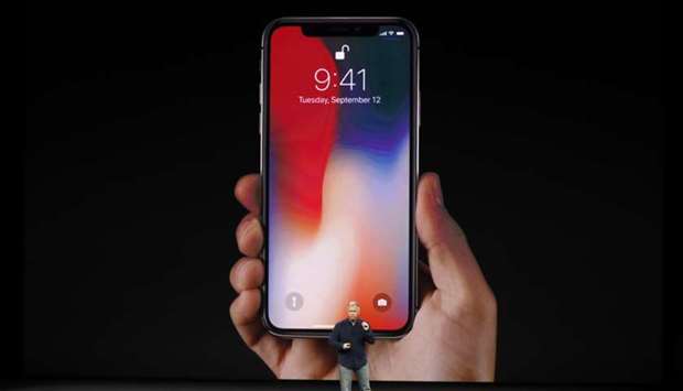Apple Senior Vice President of Worldwide Marketing, Phil Schiller, introduces the iPhone X during a launch event in Cupertino, California, US