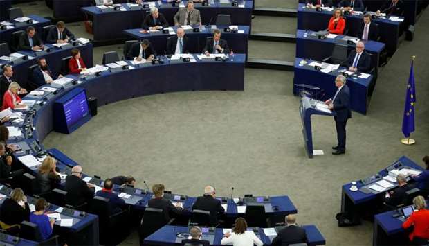 European Commission President Juncker addresses the European Parliament