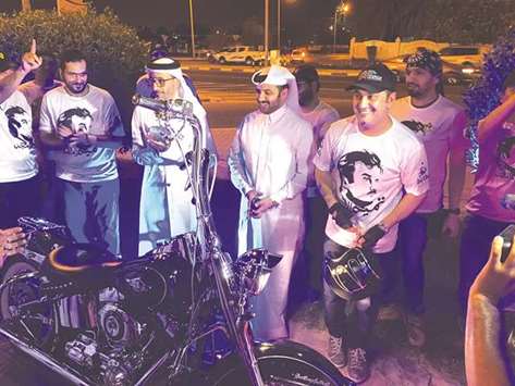 Minister of Culture and Sports HE Salah bin Ghanem bin Nasser al-Ali at the launch of Qatar Centre for Motorcycles (Batabit) launch at Qatar SC on Thursday.