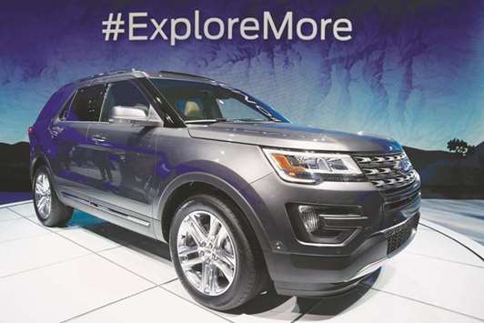 The Ford Explorer limited edition SUV is unveiled during the Los Angeles Auto Show in Los Angeles in November 2014. The National Highway Traffic Safety Administration has taken an interim step towards prompting the recall of 1.3mn 2011-2017 Ford Explorers, including 2016-2017 Explorer Police Interceptor models, according to a posting on the agencyu2019s website.