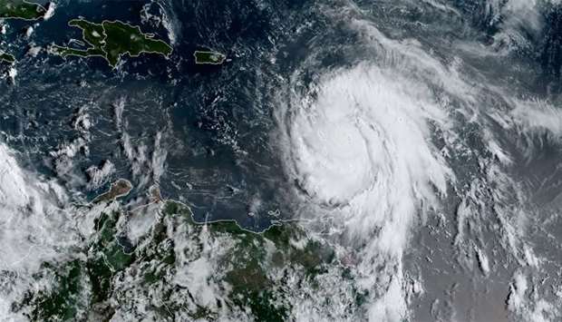 satellite image shows Hurricane Maria
