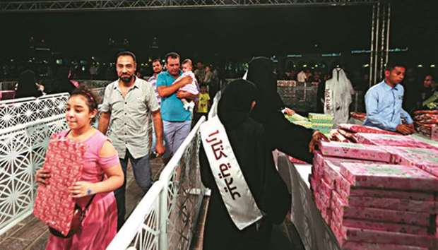 Gifts are being distributed to children daily at Katara during the Eid festivities.
