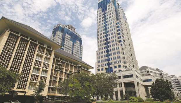 A general view of Bank Indonesiau2019s headquarters in Jakarta. Price pressures, particularly for food, have been unusually subdued this year, contributing to a favourable economic environment thatu2019s fuelled record bond inflows into Indonesia and enabled the central bank to resume cutting interest rates.