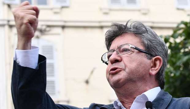 French far-left opposition leader Jean-Luc Melenchon