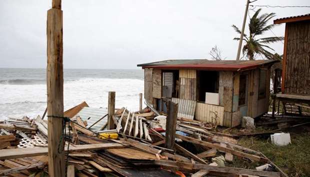 Damaged houses are seen after the area was hit by Hurricane Maria in Yabucoa