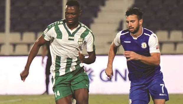 Al Khoru2019s Soroush Rafiei (right) in action against Al Ahli during their QNB Stars League match yesterday. PICTURE: Nasar T K