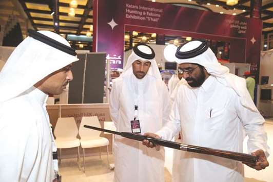 HE the Minister of Development Planning and Statistics Dr Saleh Mohamed Salem al-Nabit during his visit to the exhibition.