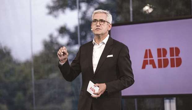 ABB CEO Ulrich Spiesshofer speaks at a business conference in Jouy-en-Josas, France, on August 30. ABB will incur costs of $400mn over five years to integrate GEu2019s industrial solutions unit, Spiesshofer said yesterday.