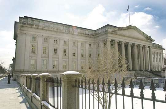 The US Treasury building in Washington. Ten-year US Treasury yields have been locked between 2.01% and 2.63% in 2017, a measly 62 basis points.