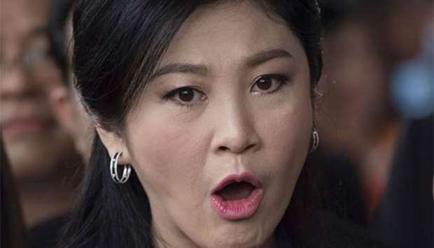 Yingluck Shinawatra was sentenced in September in absentia to five years in prison.