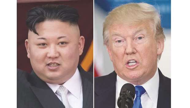 Kim Jong-un and President Trump.