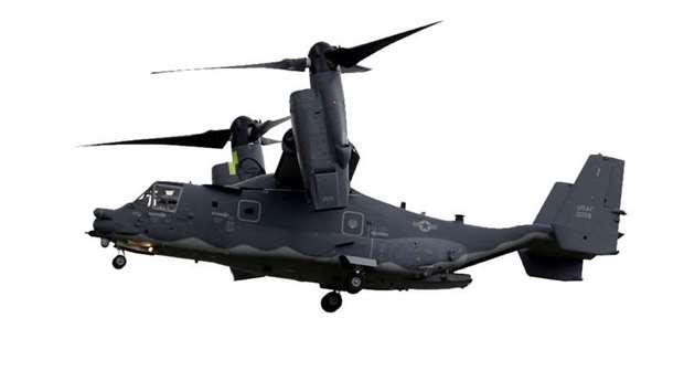 A Osprey tilt-rotor aircraft operated by US military