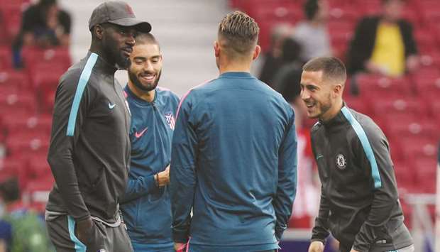 Chelseau2019s Eden Hazard (right) is poised for his first Premier League start of the campaign, when the champions host Manchester City, following three substitute appearances after surgery on his ankle. (Reuters)