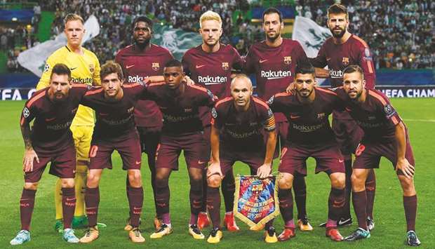 Barcelona seek to stretch their perfect record in La Liga and Champions League this season to nine games. (AFP)
