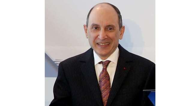 Al-Baker during the recent media event at Boeing production facility in Everett, Washington.