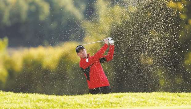 Swedenu2019s Robert Karlsson in action during the third round of the British Masters in Newcastle yesterday. (Reuters)