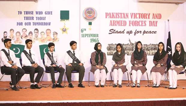 The main feature of the programme was a talk show featuring nine students.