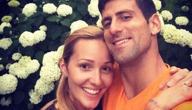  Novak Djokovic and his wife Jelena
