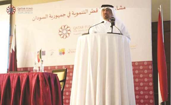 Ali al-Kubaisi giving an update about the Qatar-Sudan archaeological project at the Khartoum conference.