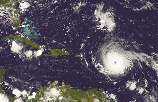 This image obtained from Nasau2019s GOES Project shows Hurricane Irma on Saturday, September 2. Irma picked up strength and has become an u2018extremely dangerousu2019 Category Five hurricane as it approached the Caribbean yesterday, the Miami-based National Hurricane Centre reported. Irma is about 440kms east of the island of Antigua, packing maximum sustained winds of 280kph.