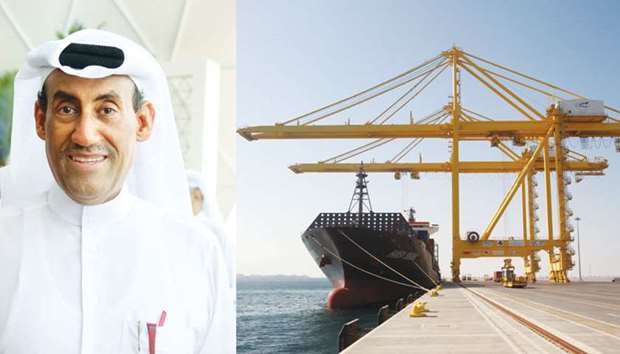 Al-Misnad: Hamad Port serves as Qataru2019s global gateway. PICTURE: Jayan Orma. Right: A ship decks at Hamad Port in Doha. The $7.4bn mega infrastructure project is set to  provide commercial access to more than 150 countries across the world.