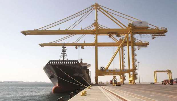 The government responded quickly by finding alternative and direct trade routes to substitute the supply lines of the blockading countries. Picture shows a cargo ship berthed at  the $7.4bn Hamad Port, which was officially inaugurated Tuesday.
