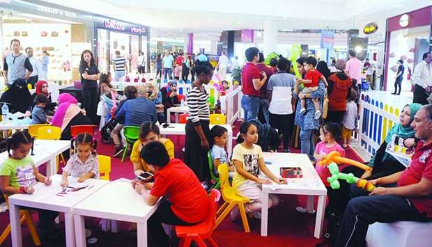 Families throng malls in large number during the Eid al-Adha holidays.