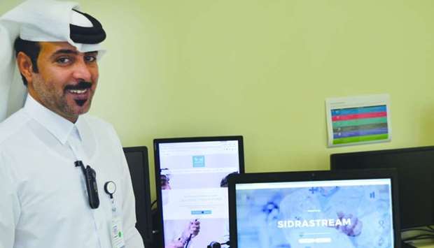 Saleh al-Marri displays Sidra Stream application and explains its features.