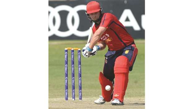 Action from the final between Jersey and Vanuatu yesterday. (Twitter/ICC)