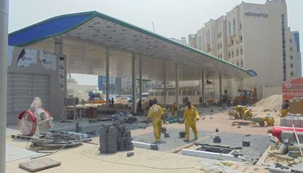 Woqod new fuel station under construction at Old Slata