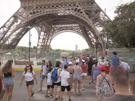 PROTESTS: Staff at the Eiffel Tower in Paris went on strike in 2018 in protest at a new ticketing system that was causing massive queues.