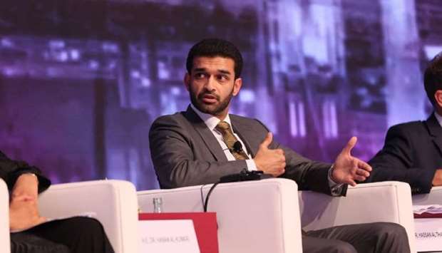 Hassan al-Thawadi during the panel discussion