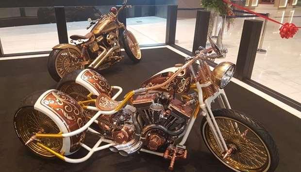 Two of the bikes featured at the event.