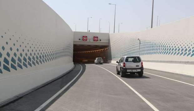 The new tunnel will provide free-flowing traffic from Lusail and The Pearl-Qatar towards Katara-the Cultural Village and surrounding hotels and facilities.