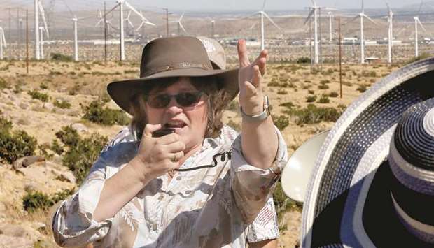 TESTING: Lucy Jones, Seismologist, stands on the San Andreas fault to test the new equipment.