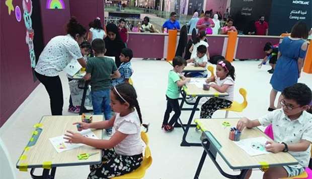 Colouring sessions at Doha Festival City's The Amazing World of Gumball were a big hit. PICTURES: Joey Aguilar.