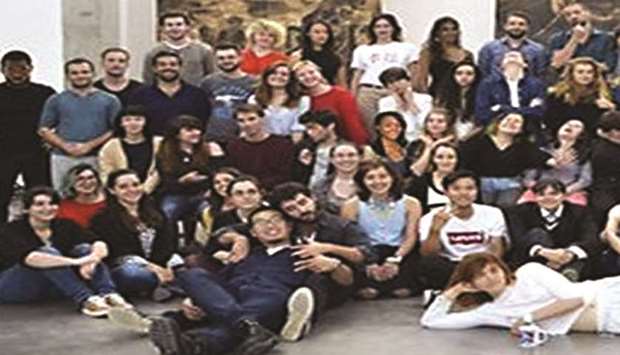 The Emile Cohl school promotional photo with blackened faces.