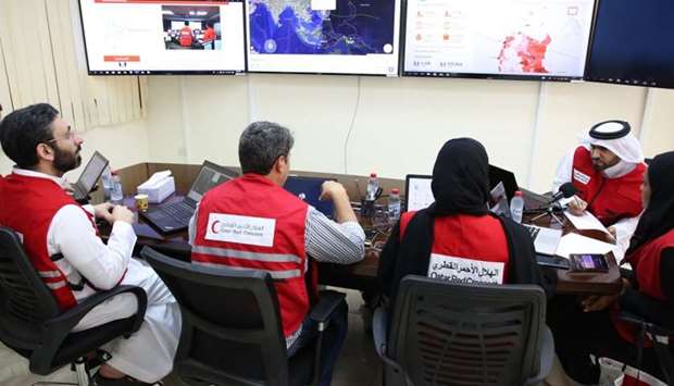 The disaster information management centre in Doha.