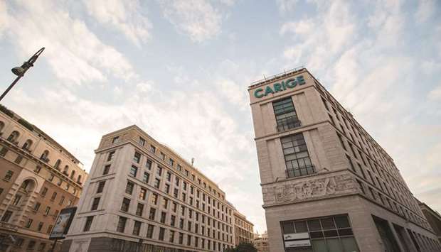 A Banca Carige bank branch in Rome. A new board proposed by top investor Vittorio Malacalza or one supporting current CEO Paolo Fiorentino will take leadership of the lender that has only weeks to satisfy urgent ECB demands that it fix a chronic capital shortage, possibly through a merger.