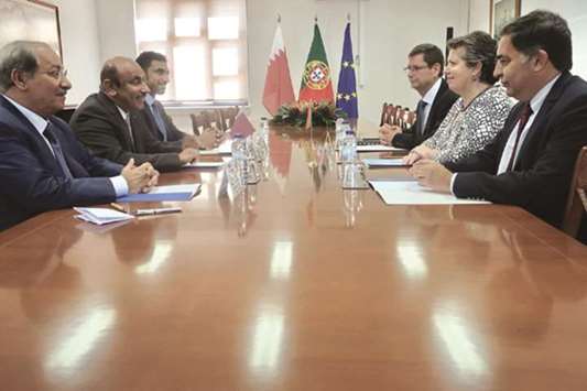 HE the Minister of Transport and Communications Jassim Seif Ahmed al-Sulaiti met with Portugalu2019s Minister of Sea Ana Paula Vitorino in Lisbon yesterday.
