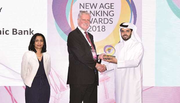 Al-Meer receives u201cBest Bank in Qatar Award in Liquidityu201d at the u2018New Age Banking Summitu2019 in Doha on Tuesday.