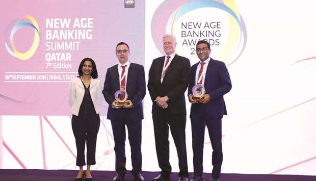 QIB receiving the awards at the 7th edition of New Age Banking Summit.