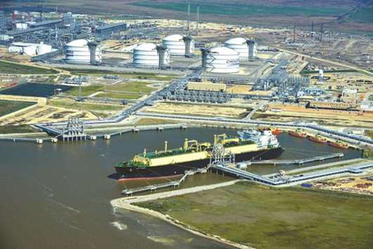 An LNG carrier sits docked at the Cheniere Energy terminal in this aerial photograph taken over Sabine Pass, Texas (file). China may target American liquefied natural gas in retaliation for a fresh round of duties announced on Monday by the US. While the Asian nation last month said it was considering a 25% tariff on the fuel, it hadnu2019t yet provided any details when it vowed on Tuesday to take new action.
