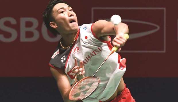 Kento Momota of Japan beat Indiau2019s Srikanth Kidambi in straight games in the  quarter-finals of the China Open yesterday. (AFP)